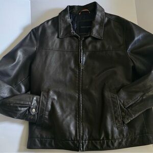 Tommy Hilfiger Men's Dark Brown Leather Jacket